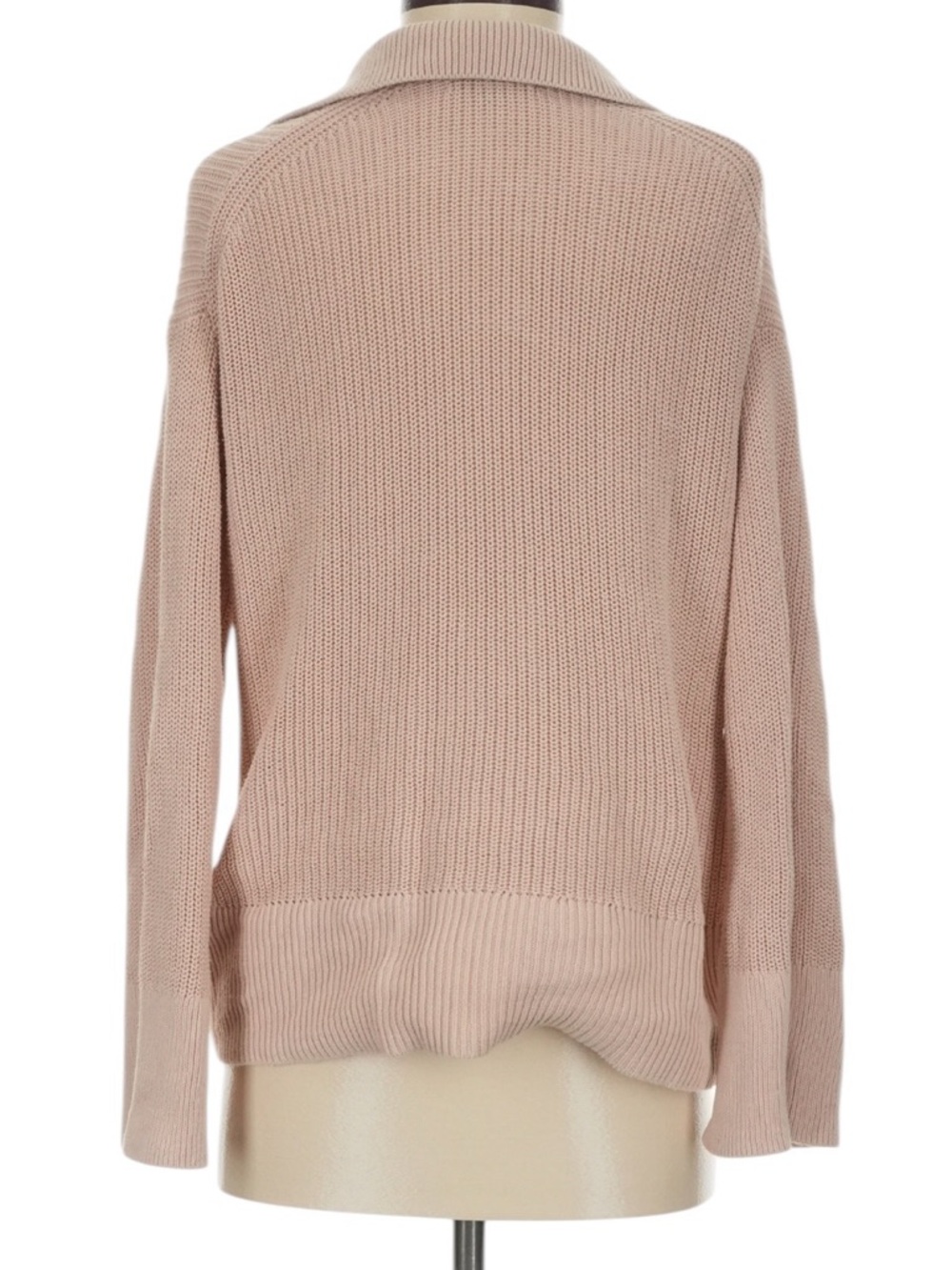 J. Crew Women's V-Neck Collared Sweater in Pale Blush - Picture 3 of 8